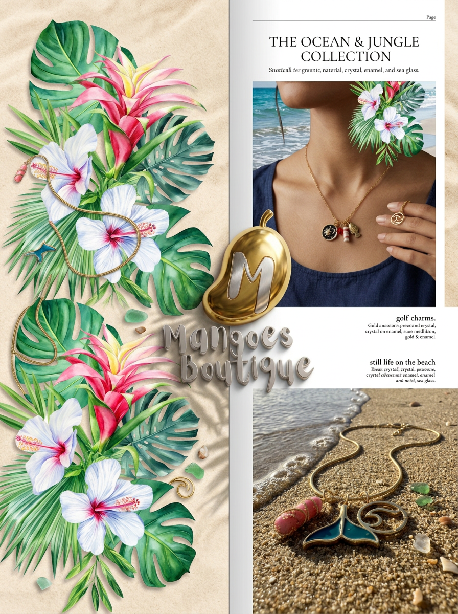 Mangoes Boutique brand and content spread